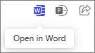 Open in Word option in Copilot Pages