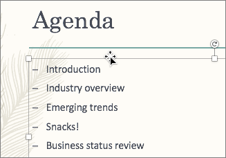 Select the text box with the bullets you want to animate