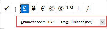 The from field tells you that this is a Unicode symbol