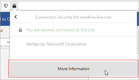 Select More Information.