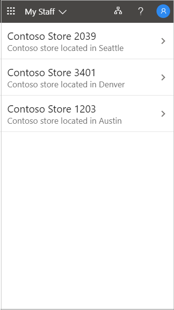 Select a location for a team member in My Staff