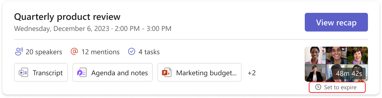 Expiration Recap Chiclet