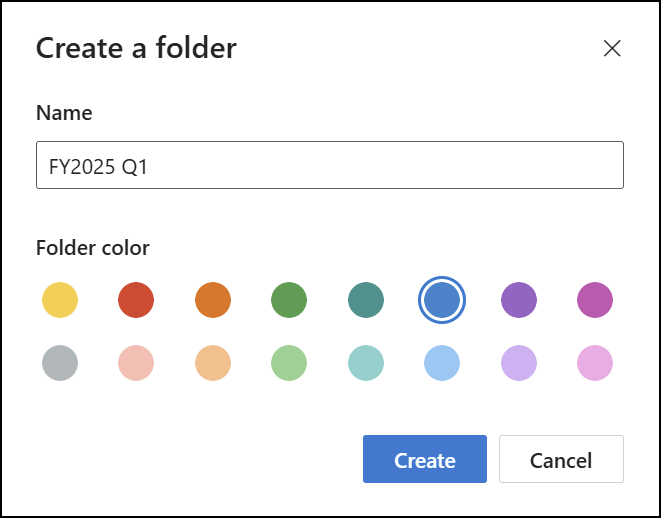 OneDrive Create Folder