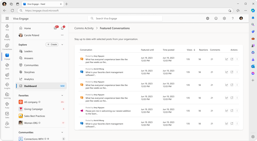 Featured conversations
