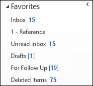 Favorites at top of navigation pane