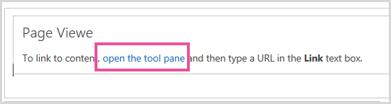 Open the tool pane