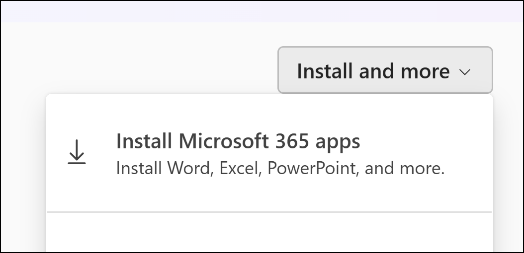Install Microsoft 365 apps.