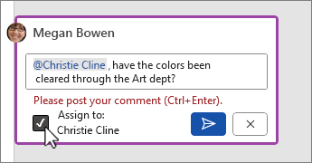 Assign a task checkbox