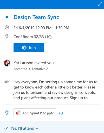 Calendar Peek for Outlook for the web.