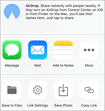 Screenshot of the Save Photo button in the OneDrive app on iOS