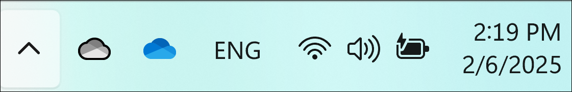 screenshot of onedrive cloud icon