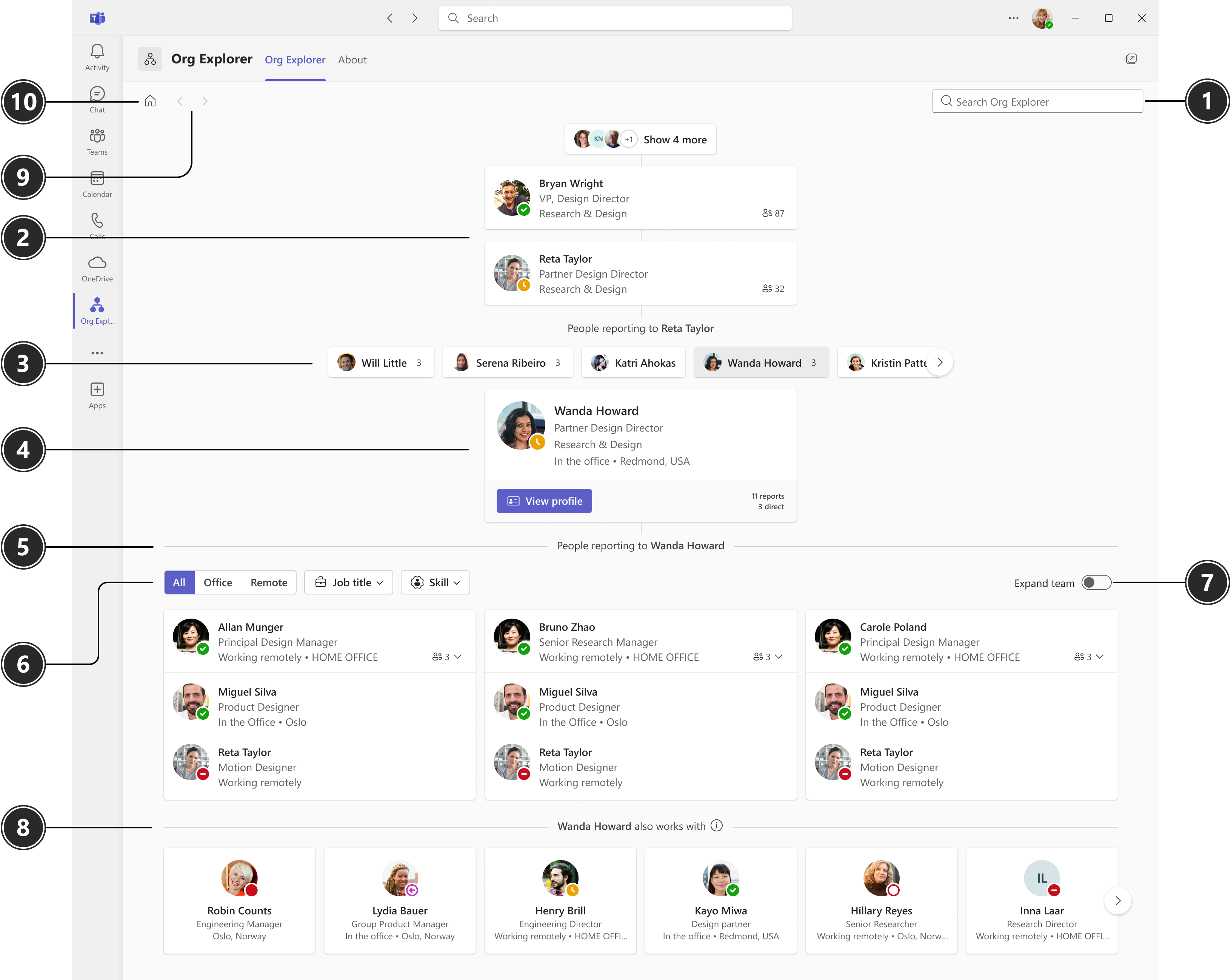Org Explorer in Teams