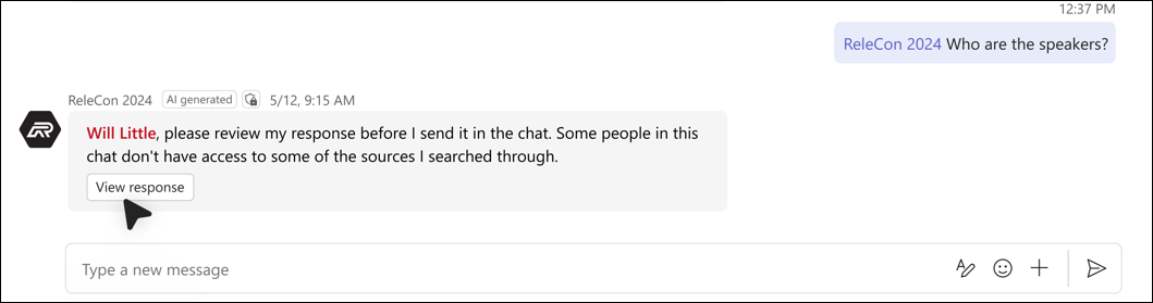 screenshot of Answer can't be automatically added due to permission issues