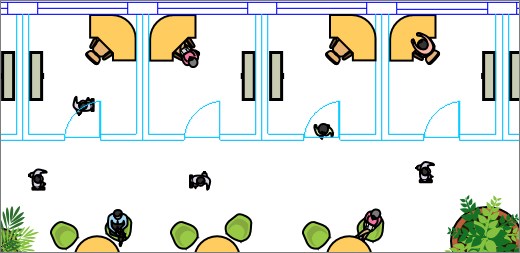 Visio shapes on top of an AutoCAD drawing