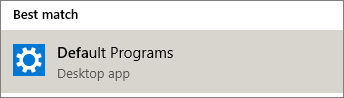 Default programs in Windows