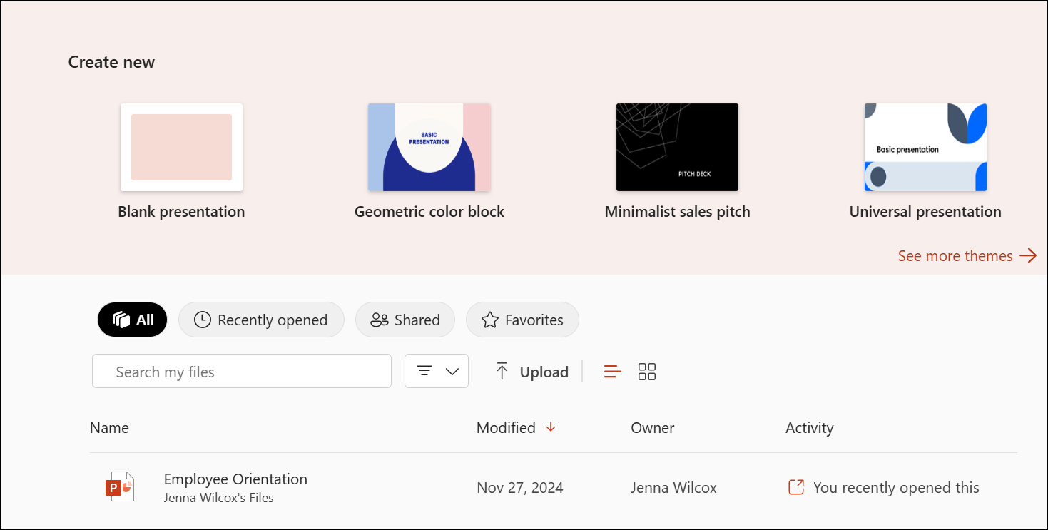 Create a presentation