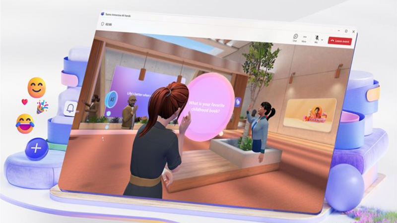 Image of avatars interacting in an immersive event.