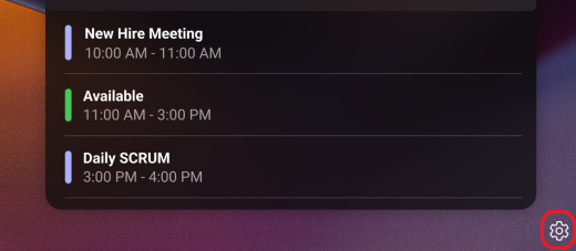 Teams panel settings