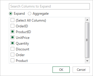 Select column names