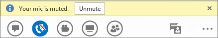 Unmute button in Lync