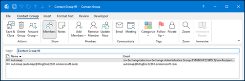 Outlook broken contact group fix