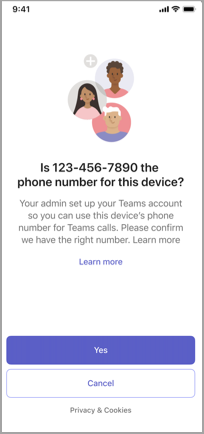 Teams Phone Mobile first run experience