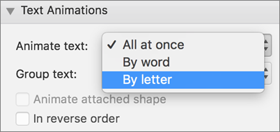 Select the By Letter option