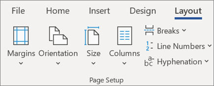 Change layout in Word