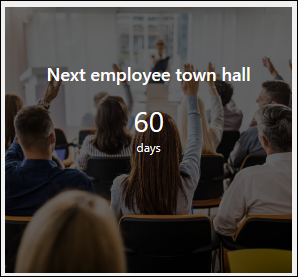 Preview of the Countdown timer web part.