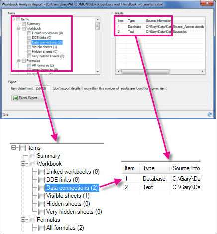 Workbook Analysis report