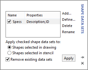 Shape Data Sets box
