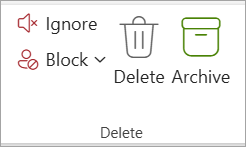 Select Archive from the Ribbon