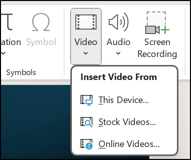 Add video to your slides
