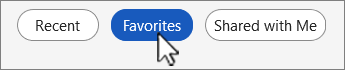 Favorites file list button screenshot.