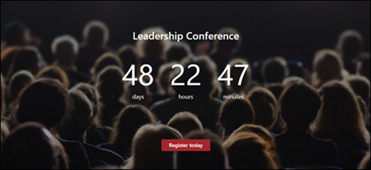 Preview of the Countdown web part.